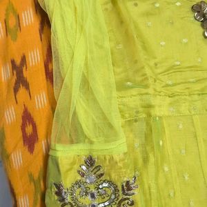 Ethic gown With Dupatta