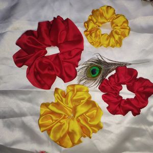 9 Scrunchies 5 Xl Size and 4 Medium