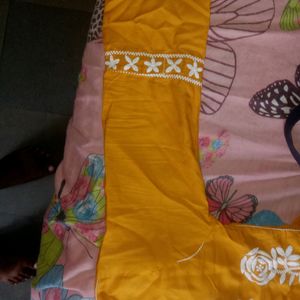 Chikenkari Yellow Kurta