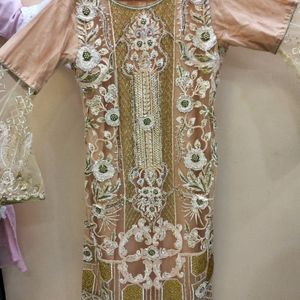 Peach Colour Designers Dress