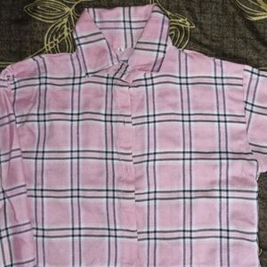 Cute Pink Crop Shirt For Women