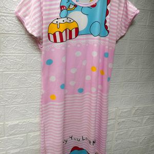 Cartoon Printed Night Wear For Medium To L Size