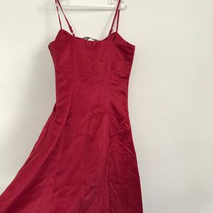 Red Satin Dress