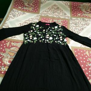 embroidery frock kurti cum dress