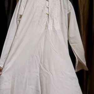 Mens White Plain Kurta