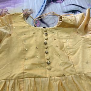 Yellow Anarkali