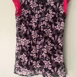 Black And pink Top XS Size - Izabel