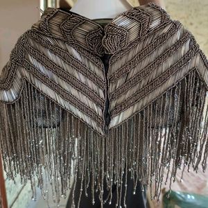 Women's Designer Embellished Poncho Blouse Shrug