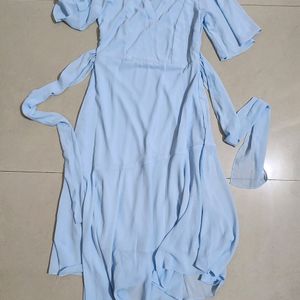 Pretty Powder Blue Assymetric Dress By AND