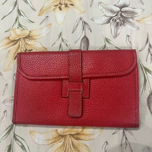 Red Clutch With String