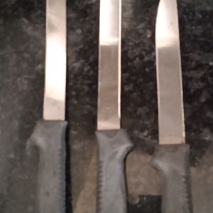 3 big Sharp Knives - Never Needs Sharpening