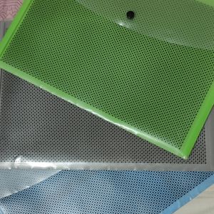 3 Assorted Colours Button Folder