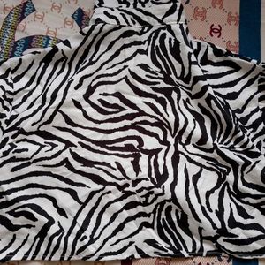 Zebra print oversized shirt