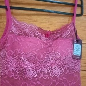 Lightly Padded Camisole In Net Fabric