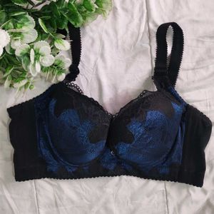 Black Blue Bra