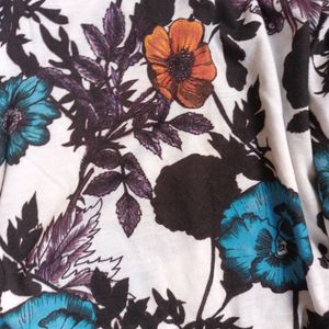 Y2k Pinterest Floral Cool Shoulder Top