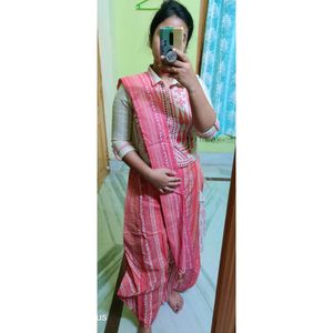 'W' Branded Co-ord Set  With Attached Dupatta