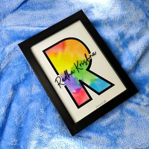 Alphabet Name Digital Art Frame (5x7in)