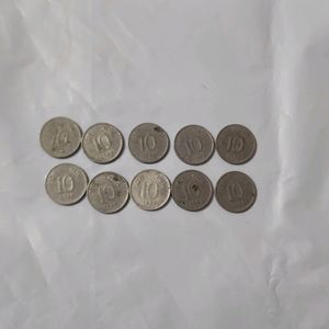 10 Coin To Ten Old Indian Paise