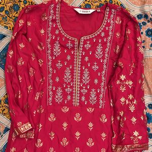 Rani Pink BIBA Kurti Only