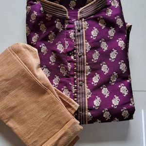 Mens Ethenic Wear Kurta With Churidar Bottom