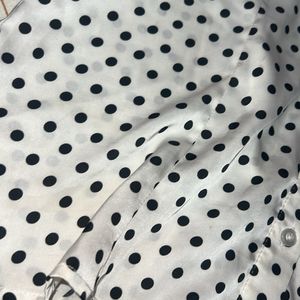 Flounce Polka Dot Top