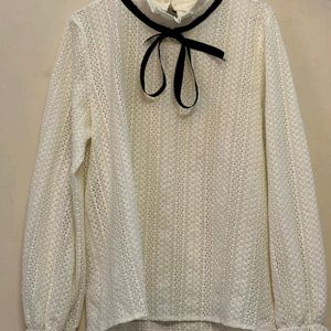 Off White Formal Top