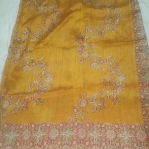 Beautiful Unused Golden Brown Saree.