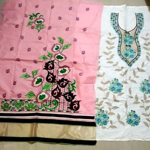 Combo Of 2 Pure Cotton Heavy Embroidery Front Part