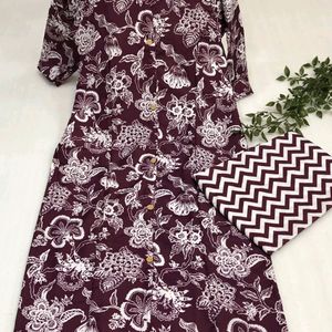 Aline kurti pattern paired