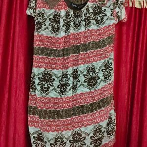 Brown, White Wivvennet Tunic Top