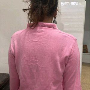 Pink Casaul Fullsleeve T Shirt Winter Wear