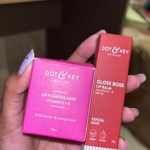 Dot N Key Lip Mask And Lips Balm Combo