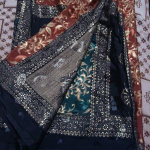 Black Color Saree With Blouse