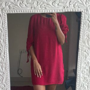 Mango Fuschia Shift Dress