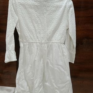 Sassafras Schiffli White Dress Women