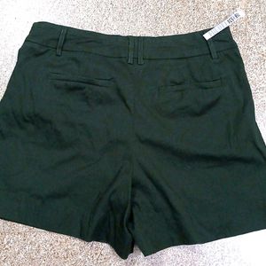 Dark Green Colour Shorts For Women