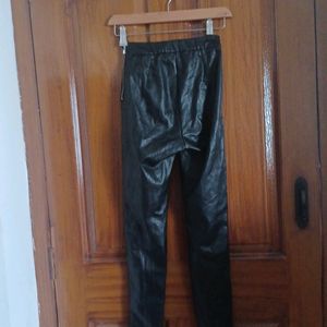 Black Kids Leather Pants