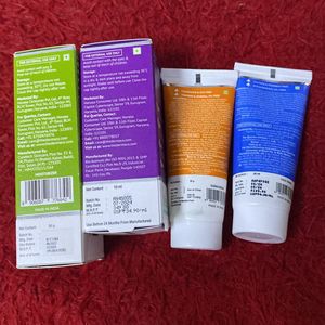 Sunscreen Serum Moisturizer Facewash Set Kit