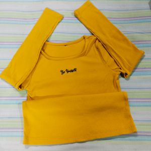 Mustard 💛🟡💛 Crop Top For Beautiful Girls