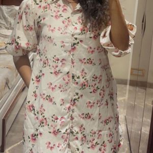 Top N Shop Italy Floral Shirt Dress