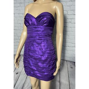 Zara Lilac Strapless Draped Mini Dress