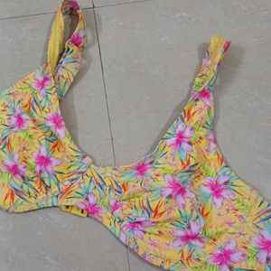 Bright Yellow Bikini Top Kum Bra