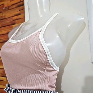 New Shein Pink Bodysuit With Pressbutton