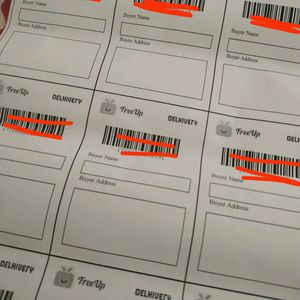 20 Printed Tracking Labels (Non Sticky)