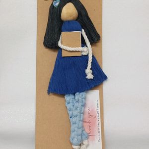 Handmade Macrame Doll Keychain..