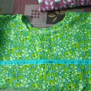 Green Colour Kurti Set