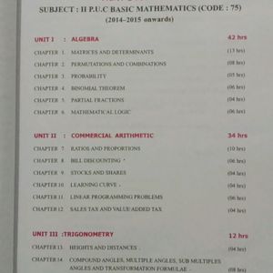 2nd Puc Basic Mathematics Textbook