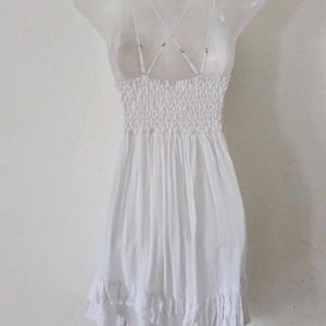 SEXY WHITE BRALETTE DRESS