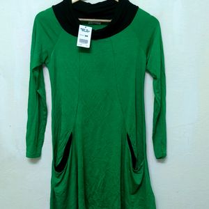 Trendy New Green And Black Long Top For Women